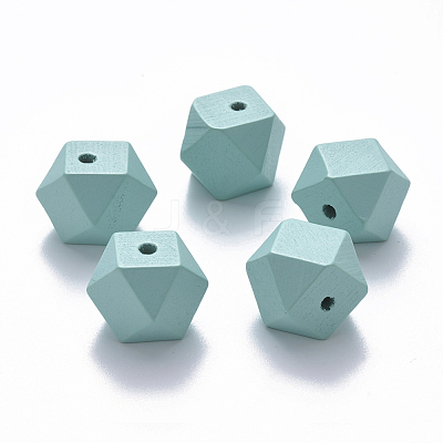 Painted Natural Wood Beads WOOD-Q040-020B-A01-1