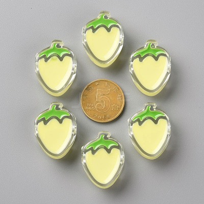 Transparent Enamel Acrylic Beads TACR-S155-003B-1