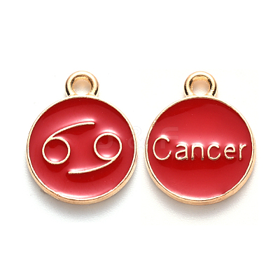 Alloy Enamel Pendants X-ENAM-S124-01A-07D-1