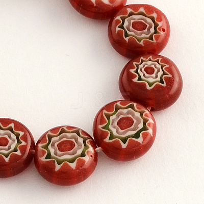 Handmade Millefiori Glass Bead Strands LK-R006-15B-1