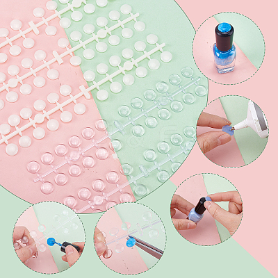 2 Sets 2 Colors Plastic False Nail Tips Color Chart MRMJ-PH0001-62-1