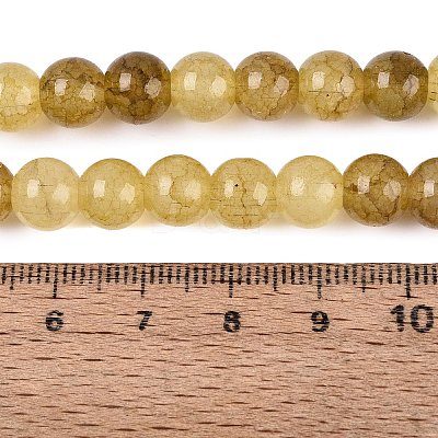 Baking Paint Crackle Glass Beads Strands GLAA-Q106-03A-21-1