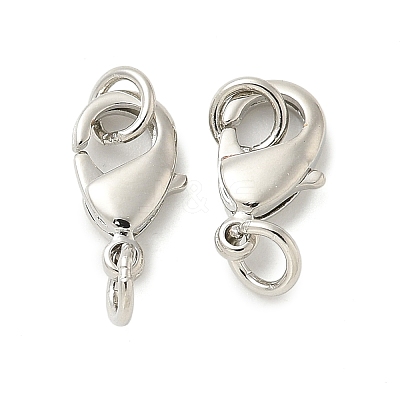 Rack Plating Brass Lobster Claw Clasps KK-F090-26P-01-1