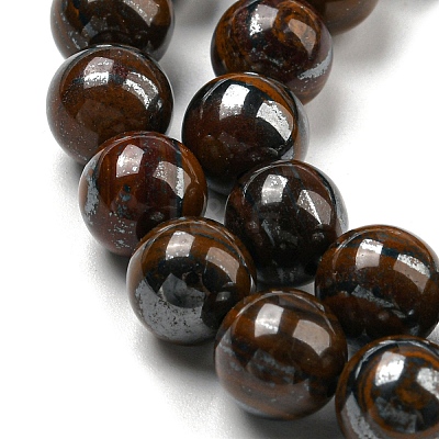 Natural Yellow Tiger Iron Beads Strands G-C079-A03-02-1
