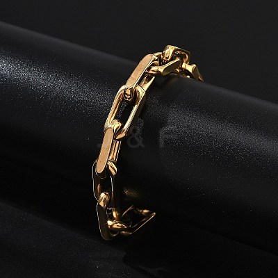 Ion Plating(IP) 304 Stainless Steel Cable Chains Bracelets for Men BJEW-U017-01G-1