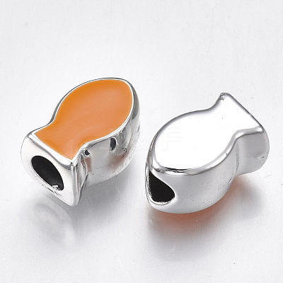 UV Plating Acrylic European Beads X-OACR-T005-95P-1