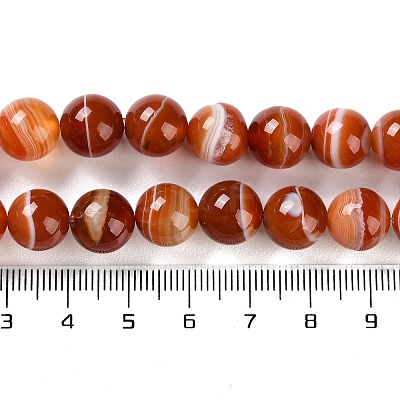 Natural Striped Agate/Banded Agate Beads Strands G-Z060-A01-C05-1