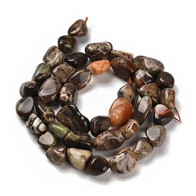 Natural Ocean Jasper Beads Strands G-P497-01E-76-1