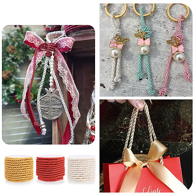 3 Rolls 3 Colors Round Polyester Cord OCOR-TA0003-88A-1