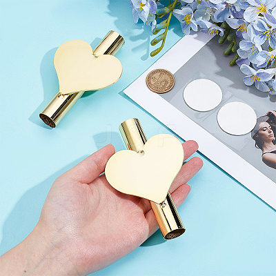 2Pcs Heart Wall Mounted Flower Tube FIND-GF0008-61G-1