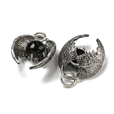 Bat Natural Obsidian Pendants G-F766-03AS-05-1