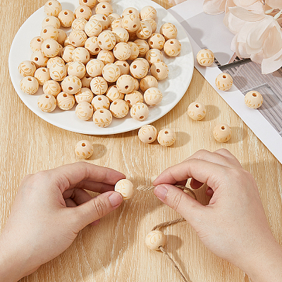 Wood Beads WOOD-FH0002-29A-1