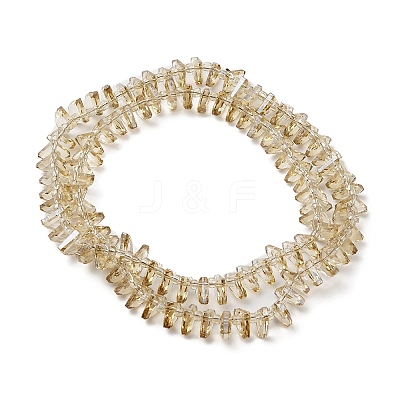 Transparent Electroplate Glass Beads Strands EGLA-S176-05A-B14-1