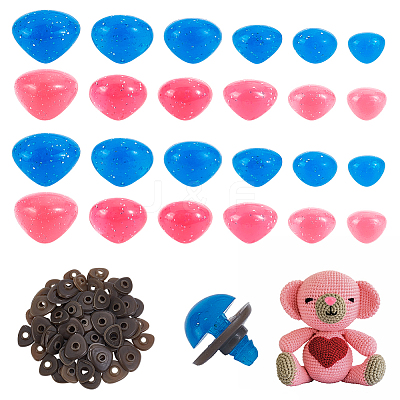 72Pcs 6 Styles 2 Colors Resin Doll Craft Nose DIY-GA0008-64-1