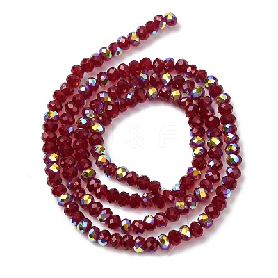 Electroplate Transparent Glass Beads Strands EGLA-A046-01A-09-1