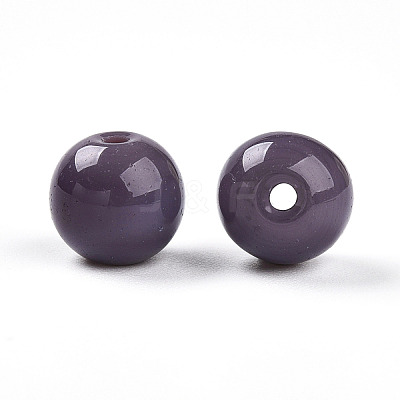 Opaque Solid Color Glass Beads X1-GLAA-N007-8mm-A07-1