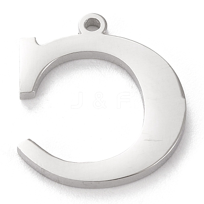 Tarnish Resistant 304 Stainless Steel Letter Pendant Rhinestone Settings LS-STAS-J028-01C-1