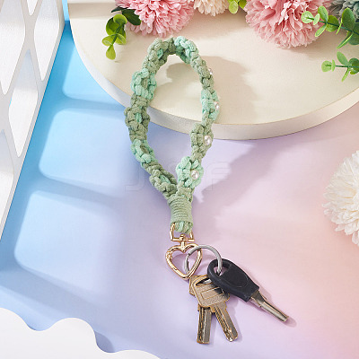 Cotton Braided Flower Pendant Decorations AJEW-TAC0030-032G-02-1