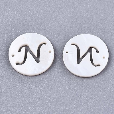 Natural Freshwater Shell Links Connectors SHEL-S276-120N-1