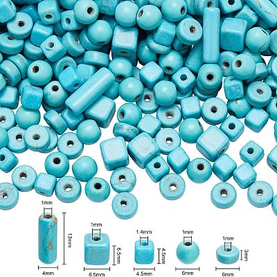 10 Strands 5 Style Synthetic Turquoise Beads G-OC0002-15-1