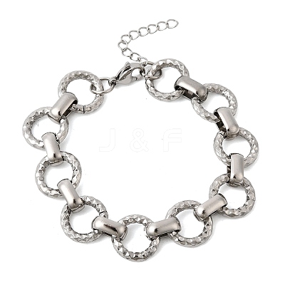 304 Stainless Steel Link Chain Bracelets for Women BJEW-P388-02A-P-1