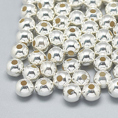 925 Sterling Silver Beads STER-T002-239S-5mm-1