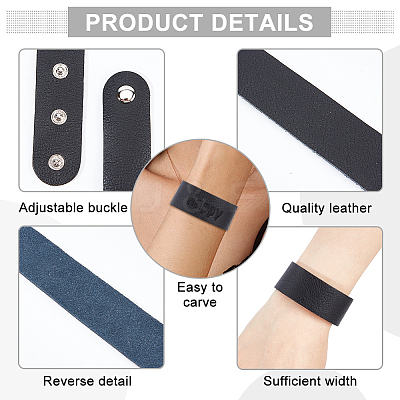 Adjustable Plain Leather Cord Bracelet BJEW-WH0022-48A-1