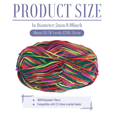 Polyester Fibers Knitting Yarn DIY-TADJ0002-005L-1