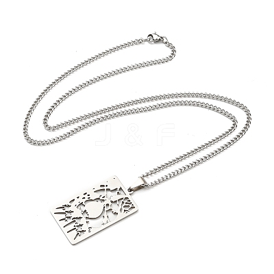 Non-Tarnish 304 Stainless Steel Pendant Necklaces LS-NJEW-L118-02P-01-1