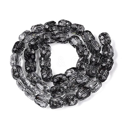 Transparent Crackle Glass Beads Strands GLAA-Q108-04A-01-1