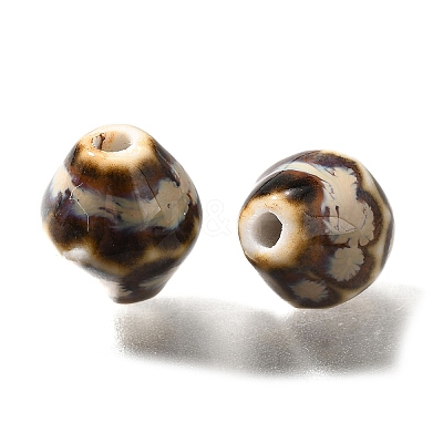 Vintage Style Glazed Ceramic Porcelain Beads PORC-H013-01-17-1
