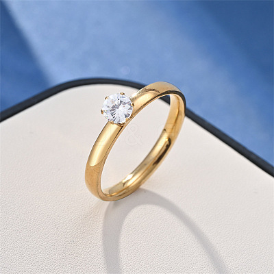 Stainless Steel with Rhinestone Finger Rings FS-WGB751E-32-1