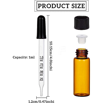 Glass Essential Oil Empty Perfume Bottle Sets DIY-BC0010-89-1