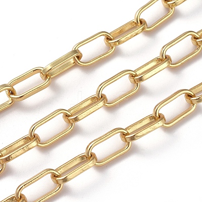Soldered Brass Paperclip Chains CHC-G005-19G-1
