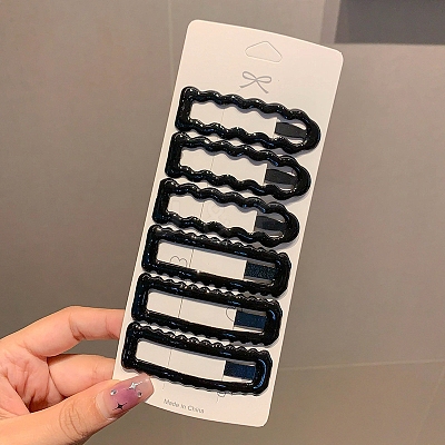 Alloy Enamel Snap Hair Clips PW-WGE2963-03-1