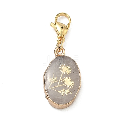 Natural Gemstone Pendant Decorations HJEW-PH01916-01-1