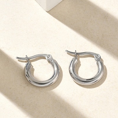304 Stainless Steel Hoop Earrings for Women EJEW-A159-01P-1