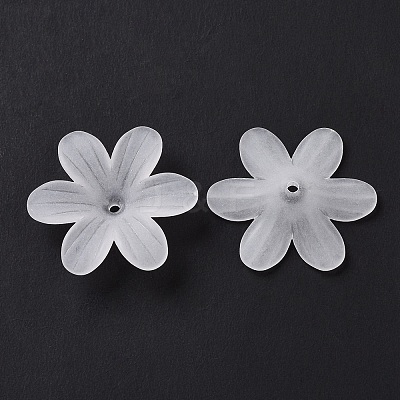 6-Petal Transparent Acrylic Bead Caps LS-X-OACR-A017-14-1