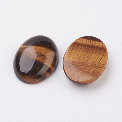 Natural Tiger Eye Flat Back Cabochons X-G-G741-22x30mm-01-1