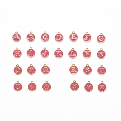 2 Sets 2 Styles Golden Plated Alloy Enamel Charms ENAM-YW0001-28E-1