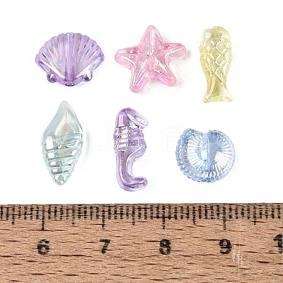 Ocean Theme Transparent Plastic Beads KY-N025-59-1