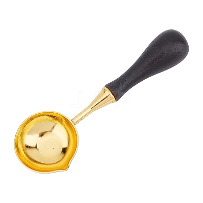 Wooden Handle Wax Sealing Stamp Melting Spoon AJEW-WH0021-63-1