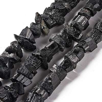 Natural Black Tourmaline Beads Strands G-F719-19-1