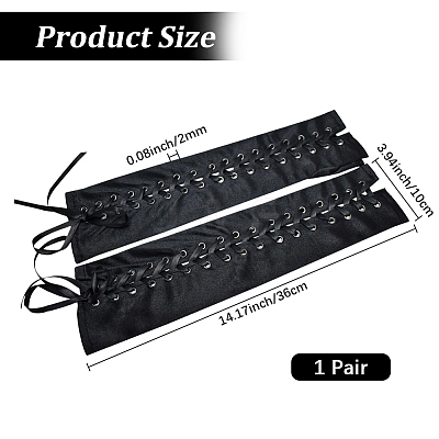 Polyamide Long Fingerless Gloves for Bride AJEW-CN0007-19-1