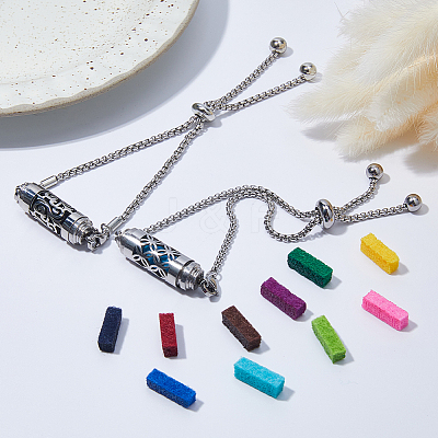 2Bags 2 Styles Stainless Steel Slider Bracelets BJEW-FH0001-13-1