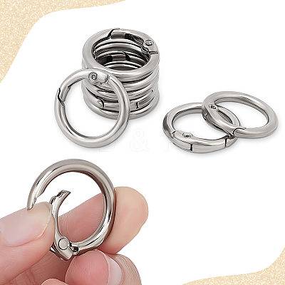 32Pcs Alloy Spring Gate Rings FIND-ME0003-23P-1