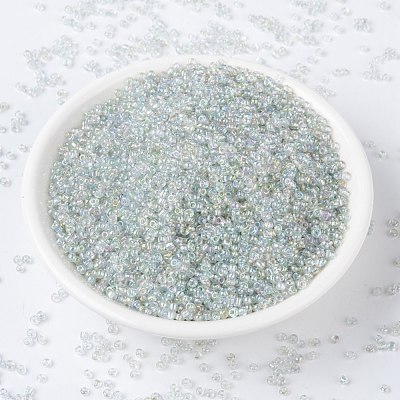 Round Transparent Colors Rainbow Glass Seed Beads X-SEED-A007-2mm-161-1