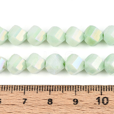 Anti-Tarnish Electroplate Glass Beads Strands GLAA-T025-8mm-14E-1
