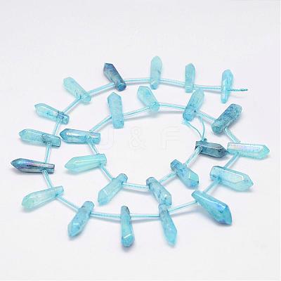 Natural Crystal Pointed Bead Strands G-G940-01-1
