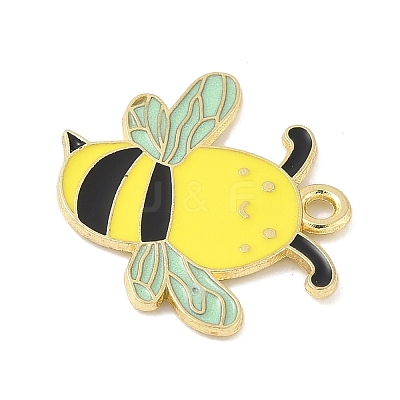 Bees Theme Alloy Enamel Pandants FIND-M083-06N-G-1